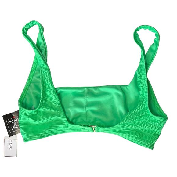 2/$15 NWT Salt + Cove Variegated Ribbed Bralette Bikini Top Green Size M - Picture 5 of 10